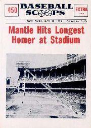 1961 Nu-Card Scoops #450 Mickey Mantle/(Longest homer)