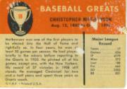 1961 Fleer #59 Christy Mathewson back image
