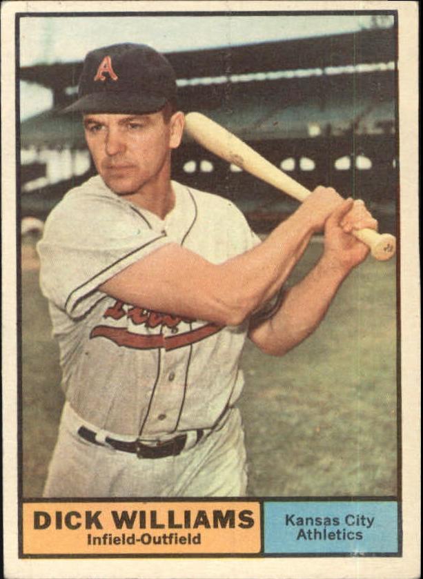 1961 Topps #8 Dick Williams UER/Blurb states career high in RBI, however his career high in RBI was in 1959