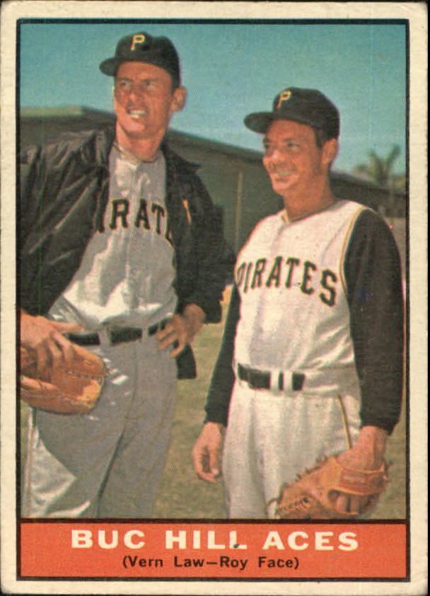 1961 Topps #250 Buc Hill Aces/Vern Law/Roy Face