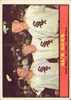 1961 Topps #337 Al's Aces/Early Wynn/Al Lopez/Herb Score