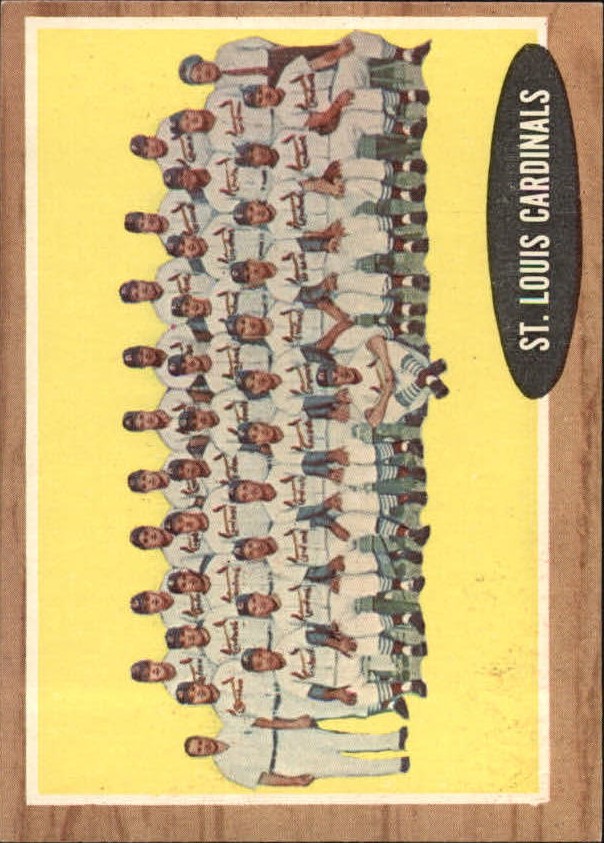 1962 Topps #61 St. Louis Cardinals TC