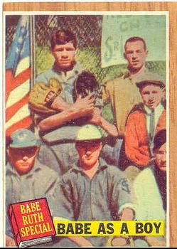 1962 Topps #135A Babe Ruth Special 1/Babe as a Boy/Green Tint