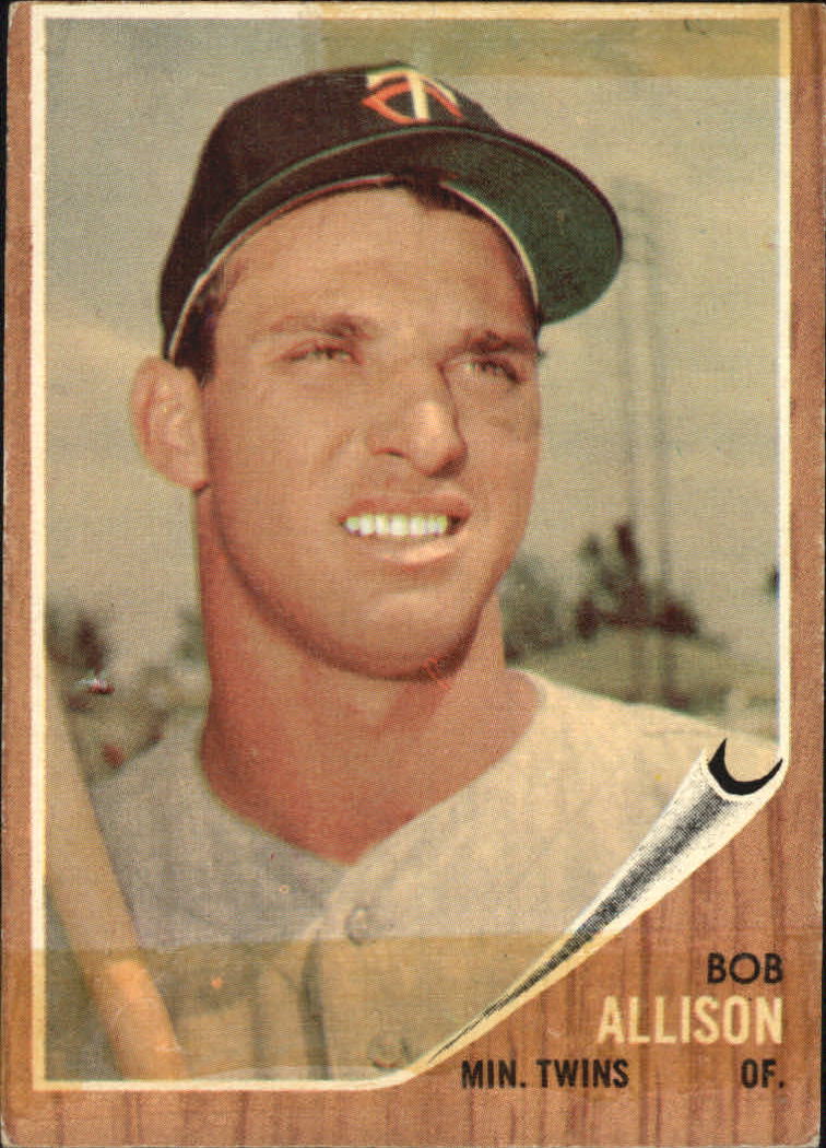 1962 Topps #180A Bob Allison/Green Tint