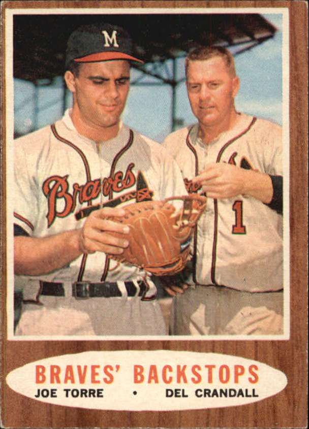 1962 Topps #351 Braves Backstops/Joe Torre/Del Crandall