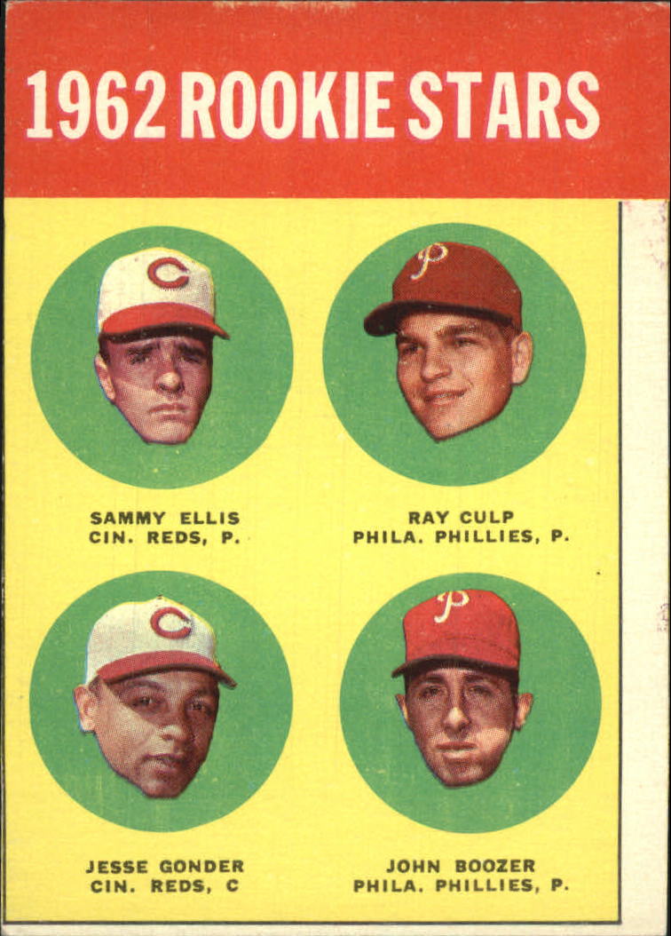 1963 Topps #29A Rookie Stars 1962/Sammy Ellis/Ray Culp/John Boozer/Jesse Gonder