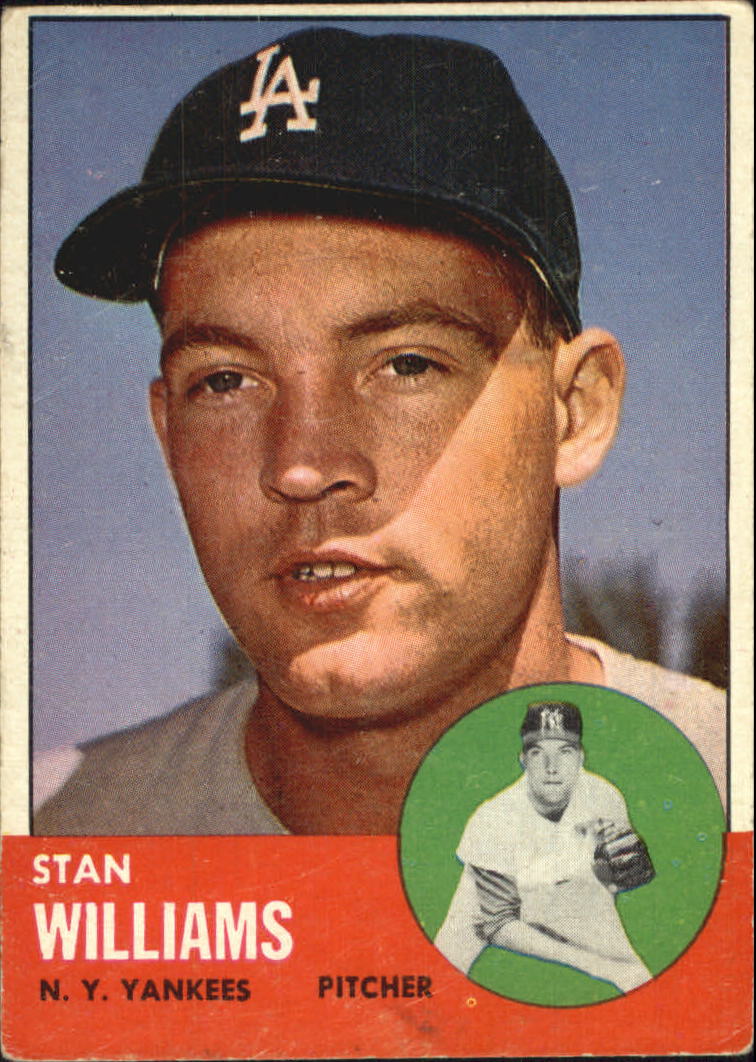 1963 Topps #42 Stan Williams/Listed as a Yankee, but wearing an LA cap