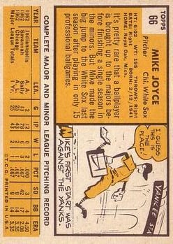 1963 Topps #66 Mike Joyce RC back image