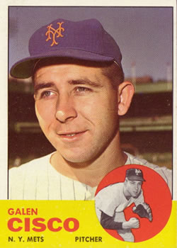 1963 Topps #93 Galen Cisco
