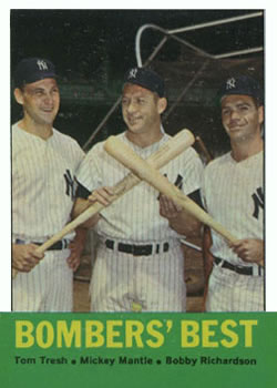 1963 Topps #173 Bomber's Best/Tom Tresh/Mickey Mantle/Bobby Richardson