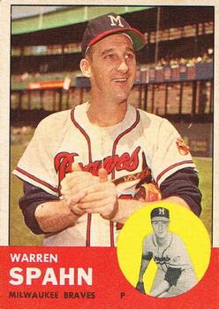 1963 Topps #320 Warren Spahn