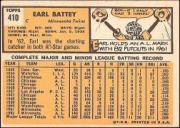 1963 Topps #410 Earl Battey back image