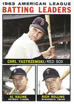 1964 Topps #8 AL Batting Leaders/Carl Yastrzemski/Al Kaline/Rich Rollins