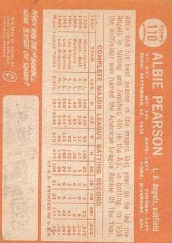 1964 Topps #110 Albie Pearson back image