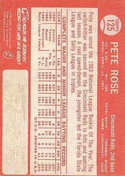 1964 Topps #125 Pete Rose UER/Born in 1942 back image