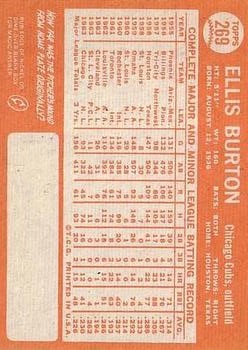 1964 Topps #269 Ellis Burton back image