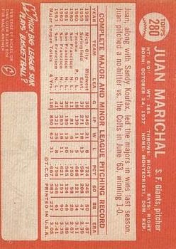 1964 Topps #280 Juan Marichal back image