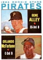 1964 Topps #509 Rookie Stars/Gene Alley RC/Orlando McFarlane RC
