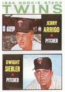 1964 Topps #516 Rookie Stars/Jerry Arrigo RC/Dwight Siebler RC