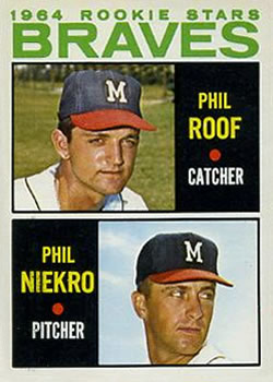 1964 Topps #541 Rookie Stars/Phil Roof/Phil Niekro RC
