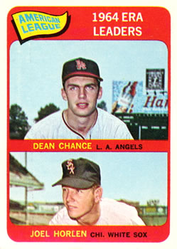 1965 Topps #7 AL ERA Leaders/Dean Chance/Joel Horlen