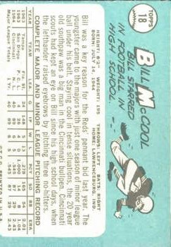 1965 Topps #18 Bill McCool back image