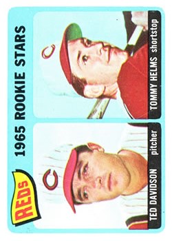 1965 Topps #243 Rookie Stars/Ted Davidson RC/Tommy Helms RC
