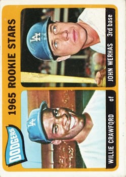 1965 Topps #453 Rookie Stars/Willie Crawford RC/John Werhas
