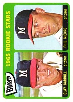 1965 Topps #461 Rookie Stars/Clay Carroll RC/Phil Niekro