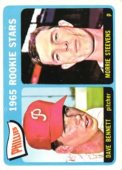 1965 Topps #521 Rookie Stars/Dave Bennett/Morrie Steevens RC