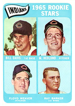 1965 Topps #546 Rookie Stars/Bill Davis RC/Mike Hedlund RC/Ray Barker/Floyd Weaver RC