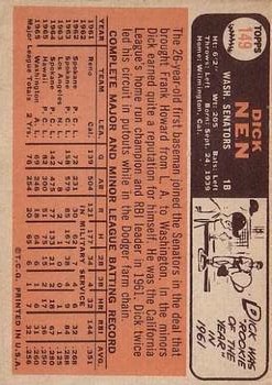 1966 Topps #149 Dick Nen back image