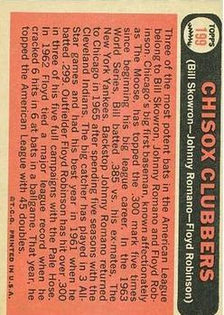 1966 Topps #199 ChiSox Clubbers/Bill Skowron/Johnny Romano/Floyd Robinson back image
