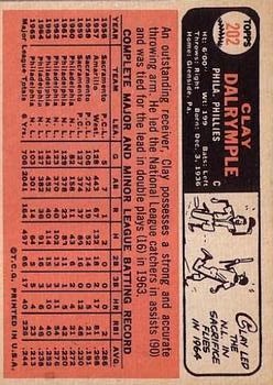 1966 Topps #202 Clay Dalrymple back image