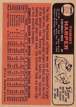 1966 Topps #214 Tommy Harper back image