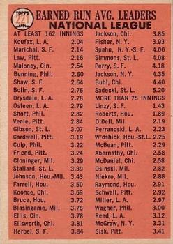 1966 Topps #221 NL ERA Leaders/Sandy Koufax/Juan Marichal/Vern Law back image