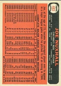 1966 Topps #483 Joe Nuxhall back image