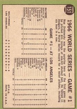 1967 Topps #151 World Series Game 1/Moe Drabowsky back image