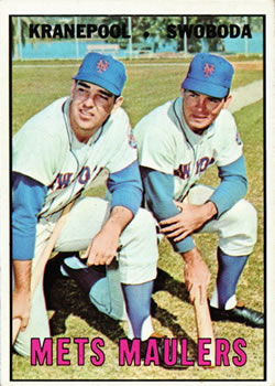 1967 Topps #186 Mets Maulers/Ed Kranepool/Ron Swoboda
