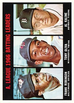 1967 Topps #239 AL Batting Leaders/Frank Robinson/Tony Oliva/Al Kaline