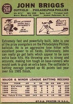 1967 Topps #268 Johnny Briggs back image