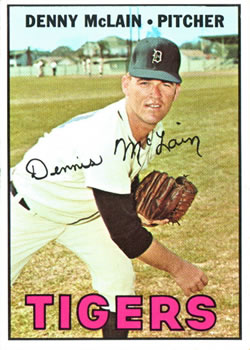 1965 Topps Baseball Denny Mclain RC 236 Rookie Card TIGERS 