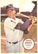 1967 Topps Posters Inserts #4 Tommie Agee