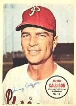 1967 Topps Posters Inserts #14 Johnny Callison
