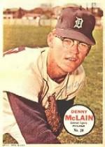 1967 Topps Posters Inserts #20 Denny McLain