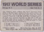 1967 Laughlin World Series #14 1917 White Sox/Giants back image