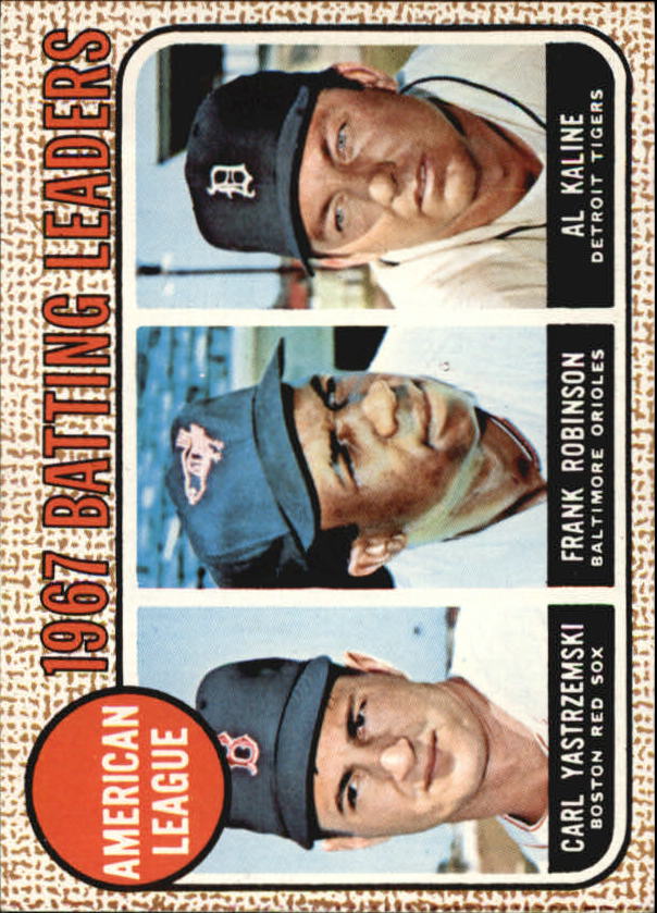 1968 Topps #2 AL Batting Leaders/Carl Yastrzemski/Frank Robinson/Al Kaline