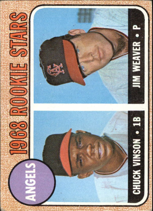 1968 Topps #328 Rookie Stars/Chuck Vinson RC/Jim Weaver RC