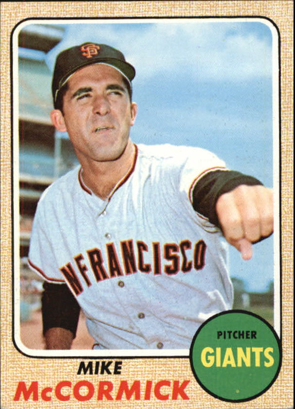1968 Topps #400A Mike McCormick/Yellow letters