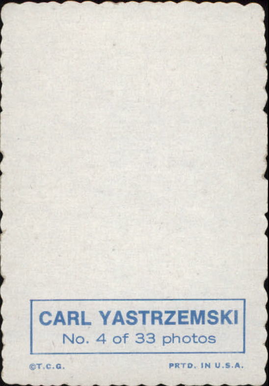 1969 Topps Deckle Edge #4 Carl Yastrzemski back image